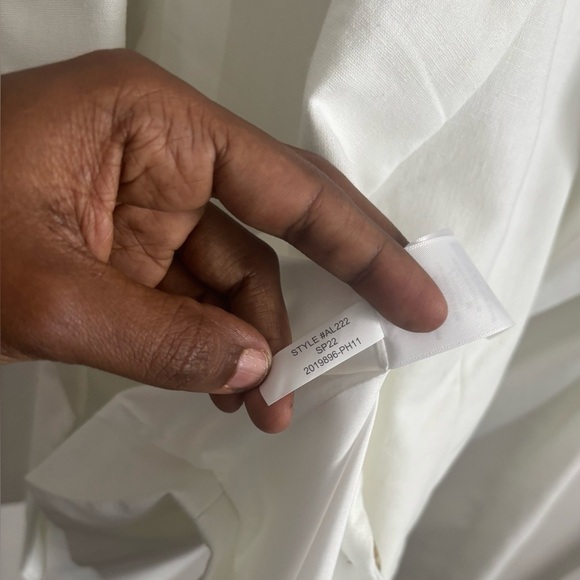 J.Crew Blazer Womens 14 Linen-blend one-button White Preppy Classic Career AL222 - Picture 6 of 6